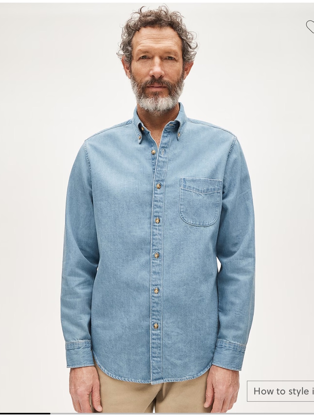 J. Crew Midweight denim shirt - Light Indigo